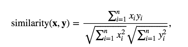 Cosine similarity